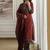 women ethnic motifs printed regular  cotton kurta with trousers & with dupatta