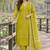 women ethnic motifs printed regular mirror work  cotton kurta with trousers & with dupatta