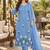 women floral embroidered thread work  cotton kurta trousers & dupatta