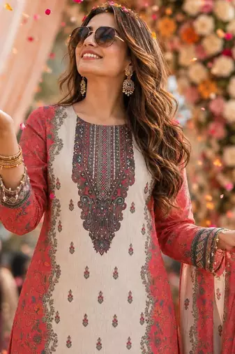 women ethnic motifs printed regular kurta with palazzos & with dupatta