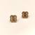 Anti-tarnish, four-petal design, radial texture, stud closure, women's jewellery