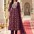 women printed regular kurta with trousers & with dupatta