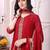 women ethnic motifs embroidered panelled thread work kurta with trousers & with dupatta