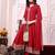women ethnic motifs embroidered panelled thread work kurta with trousers & with dupatta