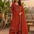 women ethnic motifs printed regular  cotton kurta with palazzos & with dupatta