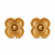 Anti-tarnish, four-petal design, radial texture, stud closure, women's jewellery