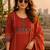 women ethnic motifs printed regular  cotton kurta with palazzos & with dupatta