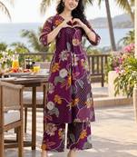 women floral printed regular kurta with palazzos