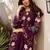 women floral printed regular  cotton kurta with trousers