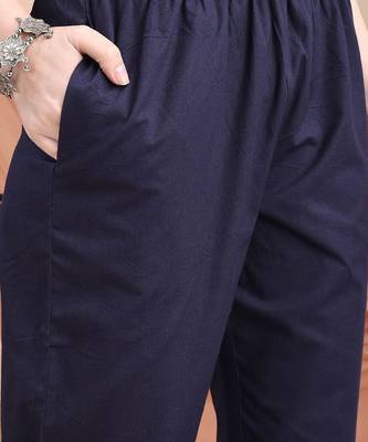 women ethnic motifs printed regular  cotton kurta with trousers & with dupatta 6
