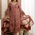 women ethnic motifs striped regular thread work  cotton kurta with palazzos & with dupatta