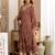 women ethnic motifs striped regular thread work  cotton kurta with palazzos & with dupatta