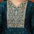 women ethnic motifs embroidered tiered thread work  silk kurta with trousers & with dupatta