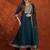 women ethnic motifs embroidered tiered thread work  silk kurta with trousers & with dupatta