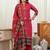 women ethnic motifs printed regular  cotton kurta with palazzos & with dupatta