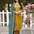 women paisley embroidered regular thread work chanderi cotton kurta set
