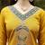 women paisley embroidered regular thread work chanderi cotton kurta set
