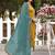 women paisley embroidered regular thread work chanderi cotton kurta set