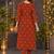 women ethnic motifs printed regular  cotton kurta with trousers & with dupatta