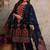 women ethnic motifs printed regular mirror work  cotton kurta with palazzos & with dupatta