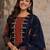 women ethnic motifs printed regular mirror work  cotton kurta with palazzos & with dupatta