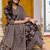 women ethnic motifs printed regular sequinned  cotton kurta with trousers & with dupatta