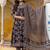 women ethnic motifs printed regular sequinned  cotton kurta with trousers & with dupatta