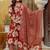 women floral printed pleated  cotton kurta with trousers & with dupatta