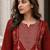 women ethnic motifs embroidered regular thread work  cotton kurta with palazzos