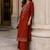 women ethnic motifs embroidered regular thread work  cotton kurta with palazzos