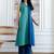 women colourblocked  cotton kurta with palazzos
