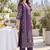 women ethnic motifs printed regular  cotton kurta with trousers & with dupatta