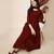 floral embroidered panelled georgette anarkali kurta with trousers & dupatta