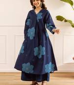 women floral printed regular  cotton kurta with palazzos