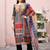 women ethnic motifs printed regular chanderi cotton kurta with trousers & with dupatta