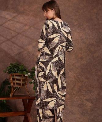 women ethnic motifs printed regular kurta with palazzos 5