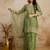 women embroidered regular kurta with palazzos & with dupatta