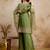 women embroidered regular kurta with palazzos & with dupatta