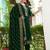 embroidered sequinned straight kurta with trousers & dupatta
