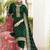 embroidered sequinned straight kurta with trousers & dupatta