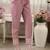 floral embroidered v neck chanderi cotton kurta with trousers & dupatta