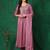 yoke design mirror work  silk a-line kurta with trousers & dupatta