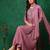 yoke design mirror work  silk a-line kurta with trousers & dupatta