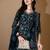 women floral printed regular thread work kurta with patiala & with dupatta