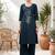 ethnic motifs embroidered thread work  cotton kurta with palazzos