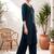 ethnic motifs embroidered thread work  cotton kurta with palazzos