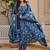 women floral printed cotton anarkali kurta with trousers & dupatta