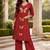 women ethnic motifs embroidered regular  cotton kurta with palazzos
