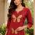 women ethnic motifs embroidered regular  cotton kurta with palazzos