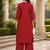 women ethnic motifs embroidered regular  cotton kurta with palazzos
